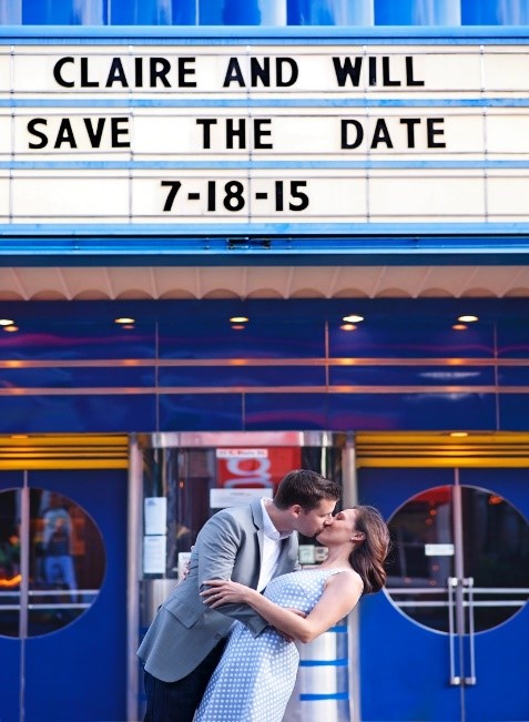 Save the date movie theater