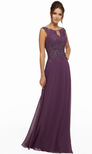MGNY purple mother of the bride dress