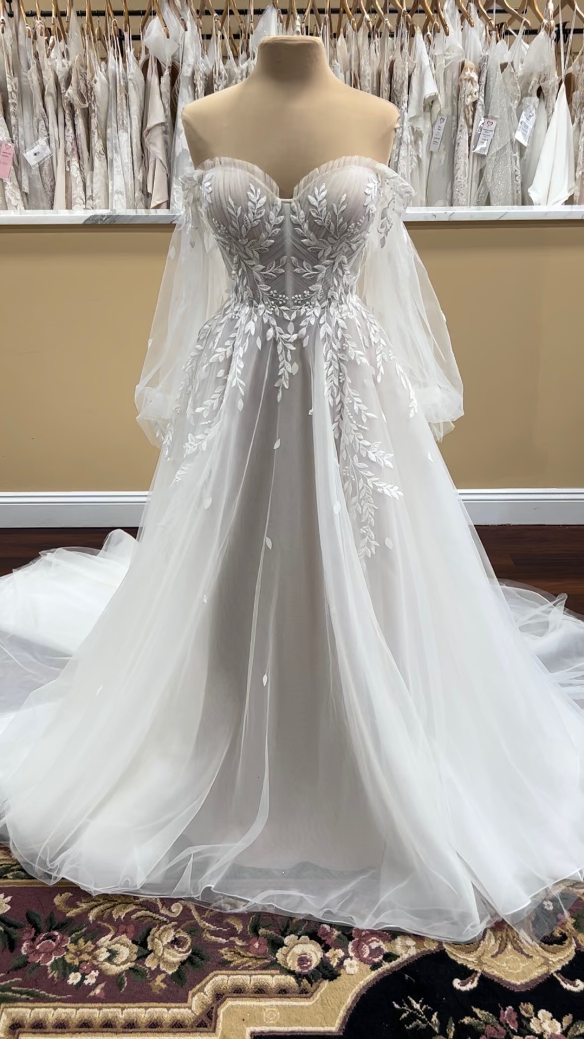 Aline ball gown wedding dress hotsell