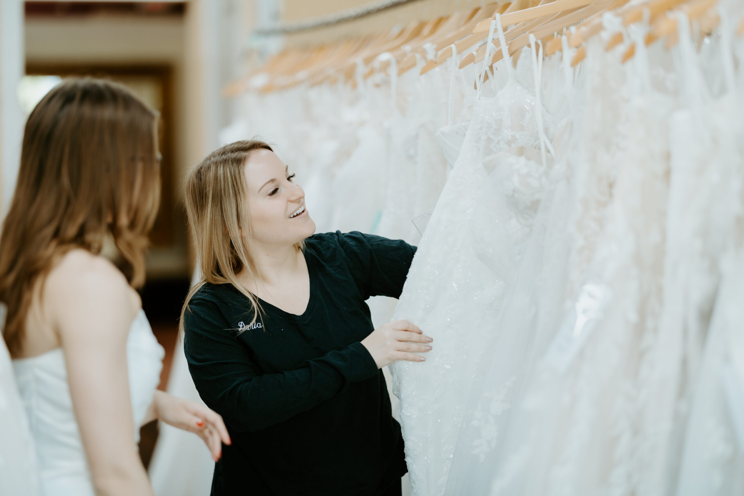 Daria Capaldi pulls a wedding dress