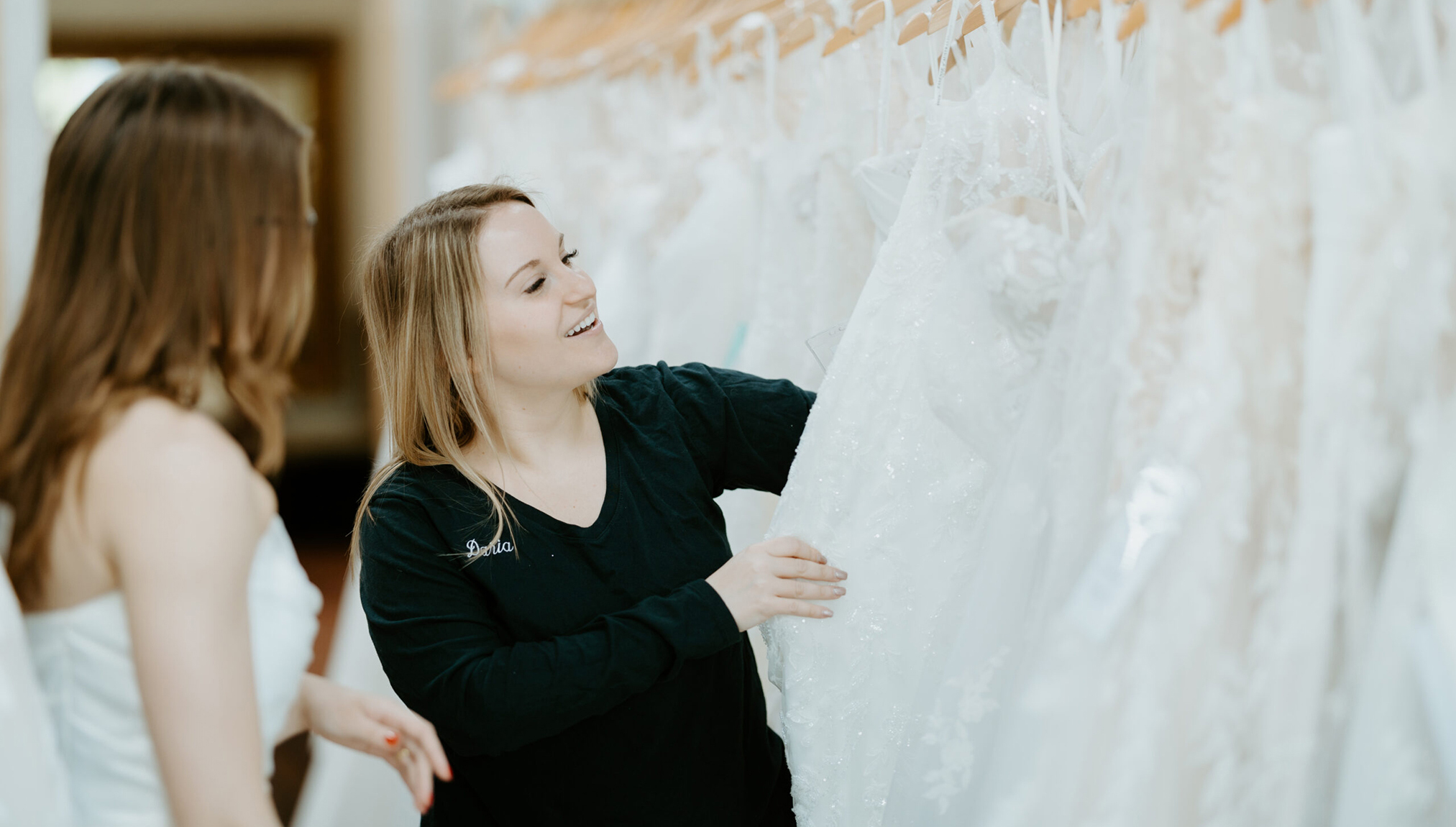 Daria Capaldi pulls a wedding dress
