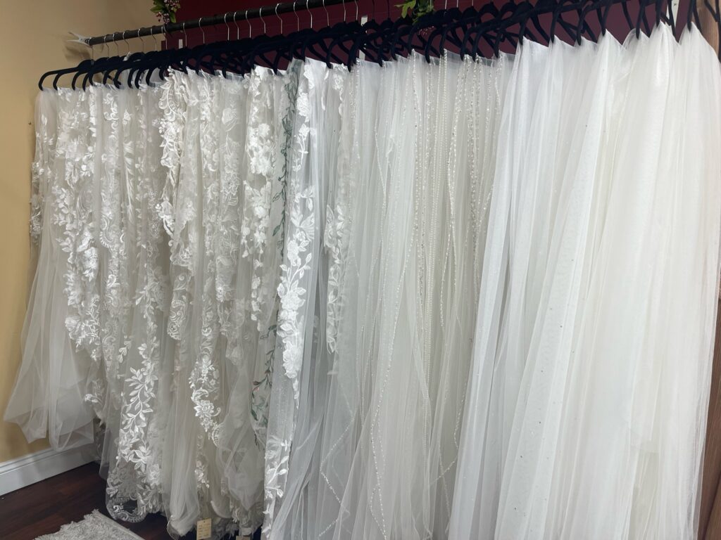Cathedral and royal veil lengths at Darianna® Bridal & Tuxedo